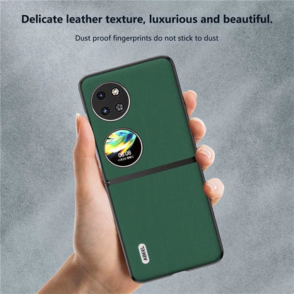 ABEEL For Huawei Pocket 2 Phone Case Genuine Cow Leather Soft Silky Feeling Cover