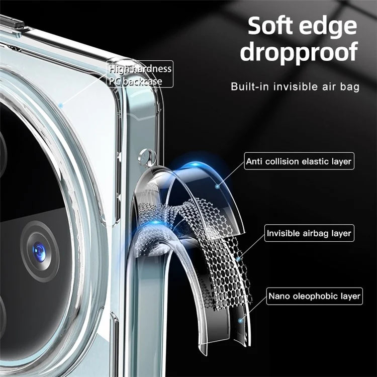 For vivo X100 Pro 5G Protective Case Hard PC+Soft TPU Shell Cover
