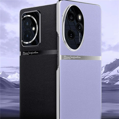 For Honor 100 5G Case PU Leather + Hard PC Protective Phone Cover