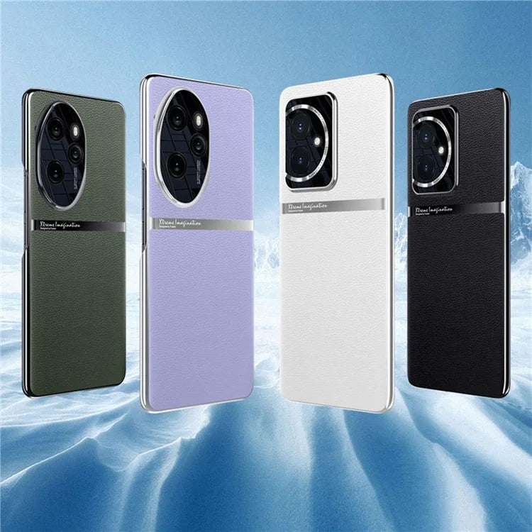 For Honor 100 5G Case PU Leather + Hard PC Protective Phone Cover