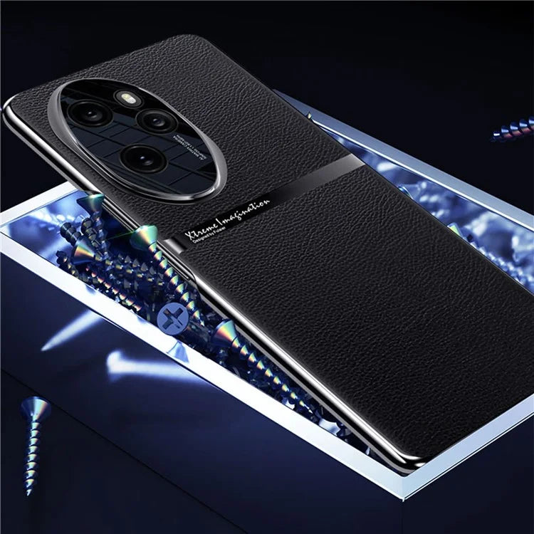 For Honor 100 5G Case PU Leather + Hard PC Protective Phone Cover