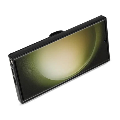 For Samsung Galaxy S24 Ultra Leather Coated TPU Cover Zipper Pocket Card Slots Phone Case with Kickstand
