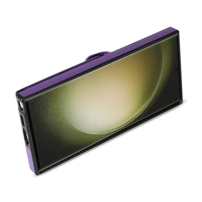 For Samsung Galaxy S24 Ultra Leather Coated TPU Cover Zipper Pocket Card Slots Phone Case with Kickstand