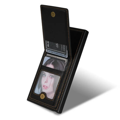 N.BEKUS For Samsung Galaxy S24 Ultra Case Leather+TPU  Vertical Flip Card Holder Cover