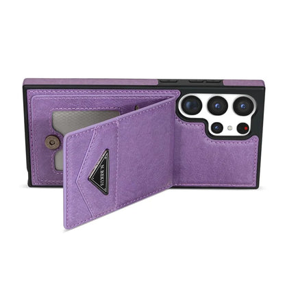 N.BEKUS For Samsung Galaxy S24 Ultra Case Leather+TPU  Vertical Flip Card Holder Cover