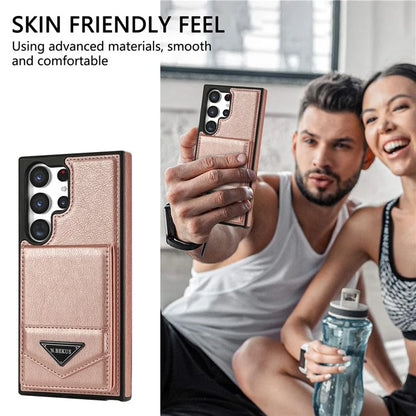 N.BEKUS For Samsung Galaxy S24 Ultra Case Leather+TPU  Vertical Flip Card Holder Cover