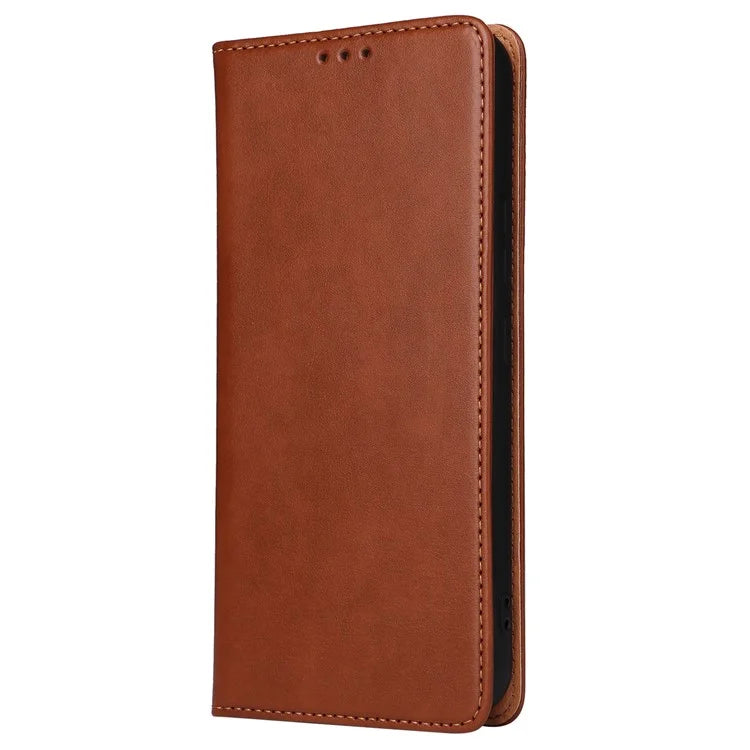 FIERRE SHANN For Samsung Galaxy S23 FE Magnetic Case PU Leather Shockproof Phone Protector