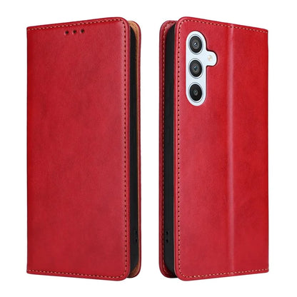 FIERRE SHANN For Samsung Galaxy S23 FE Magnetic Case PU Leather Shockproof Phone Protector