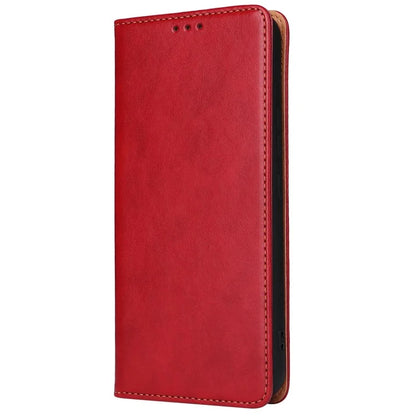 FIERRE SHANN For Samsung Galaxy S23 FE Magnetic Case PU Leather Shockproof Phone Protector