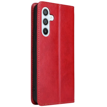 FIERRE SHANN For Samsung Galaxy S23 FE Magnetic Case PU Leather Shockproof Phone Protector