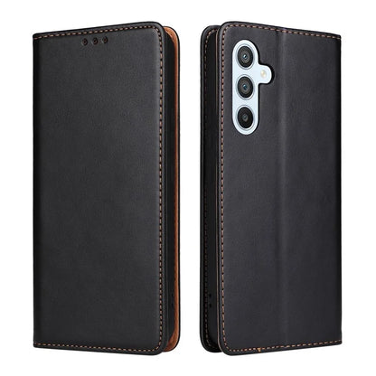 FIERRE SHANN For Samsung Galaxy S23 FE Magnetic Case PU Leather Shockproof Phone Protector