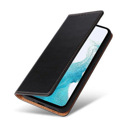 FIERRE SHANN For Samsung Galaxy S23 FE Magnetic Case PU Leather Shockproof Phone Protector