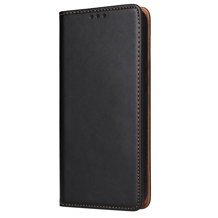 FIERRE SHANN For Samsung Galaxy S23 FE Magnetic Case PU Leather Shockproof Phone Protector
