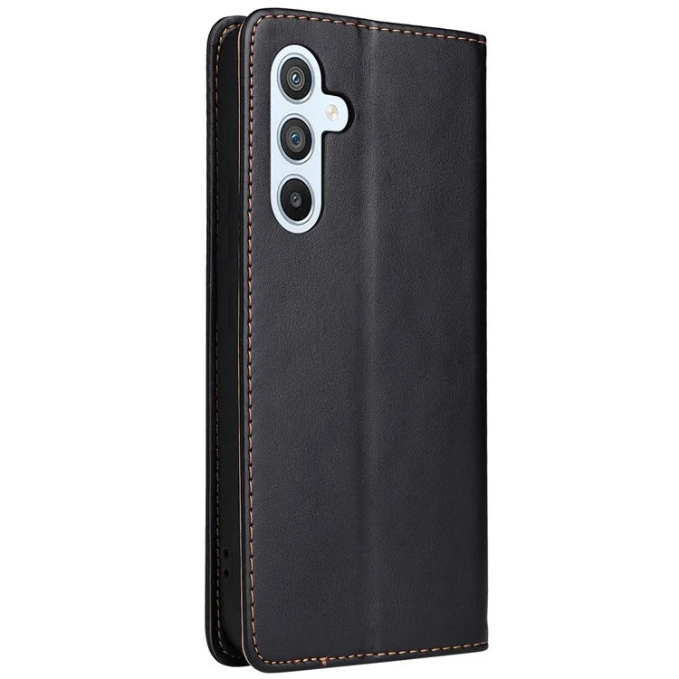 FIERRE SHANN For Samsung Galaxy S23 FE Magnetic Case PU Leather Shockproof Phone Protector