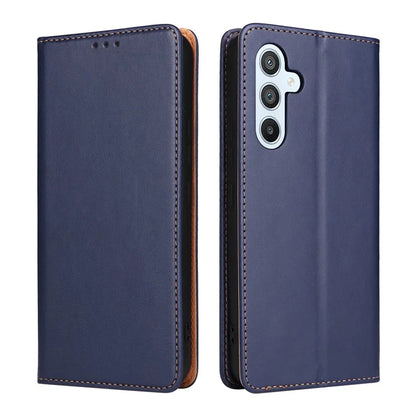 FIERRE SHANN For Samsung Galaxy S23 FE Magnetic Case PU Leather Shockproof Phone Protector