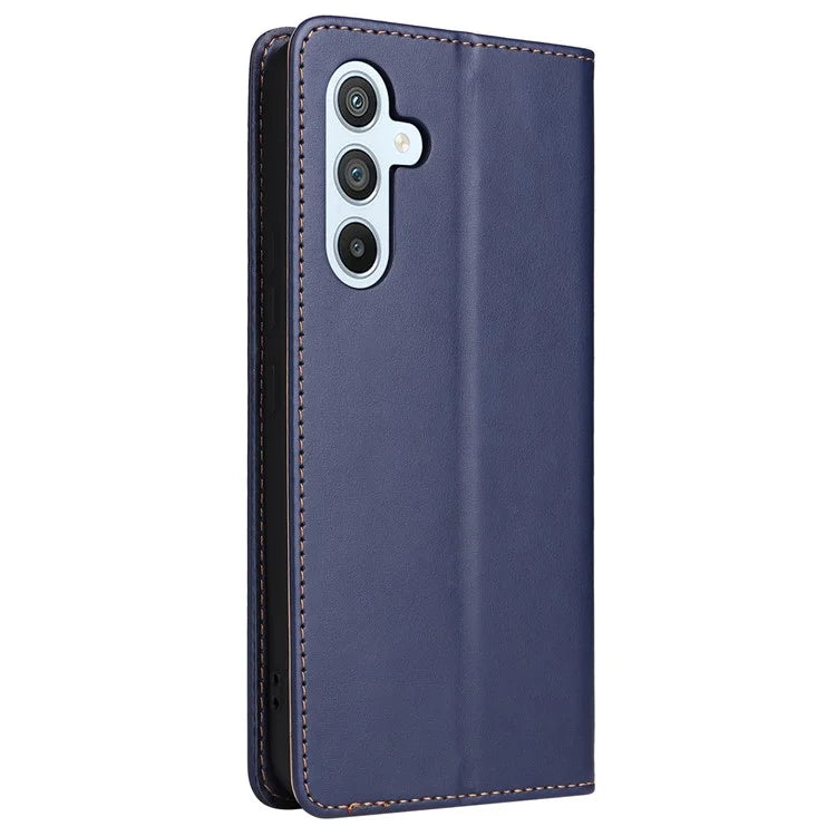 FIERRE SHANN For Samsung Galaxy S23 FE Magnetic Case PU Leather Shockproof Phone Protector