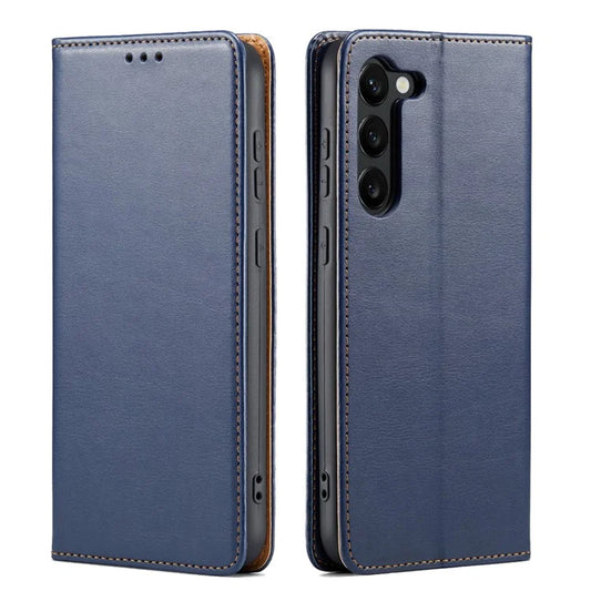 FIERRE SHANN For Samsung Galaxy S24 Case PU Leather Wallet Phone Guard Cover