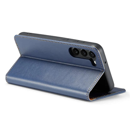 FIERRE SHANN For Samsung Galaxy S24 Case PU Leather Wallet Phone Guard Cover
