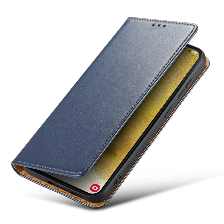 FIERRE SHANN For Samsung Galaxy S24 Case PU Leather Wallet Phone Guard Cover