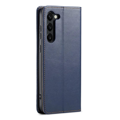 FIERRE SHANN For Samsung Galaxy S24 Case PU Leather Wallet Phone Guard Cover