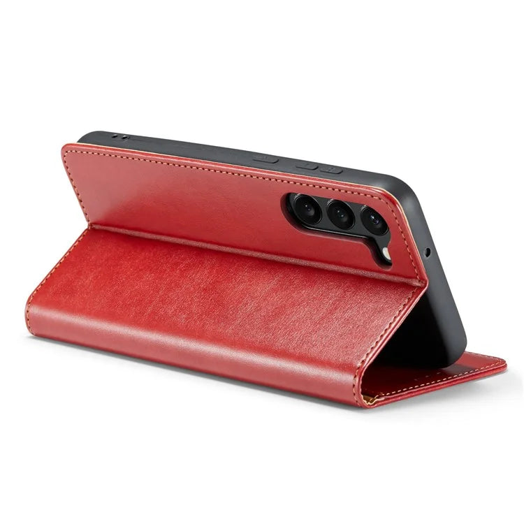 FIERRE SHANN For Samsung Galaxy S24 Case PU Leather Wallet Phone Guard Cover
