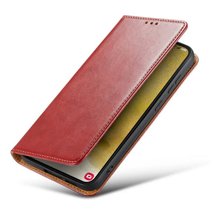 FIERRE SHANN For Samsung Galaxy S24 Case PU Leather Wallet Phone Guard Cover