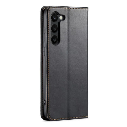 FIERRE SHANN For Samsung Galaxy S24 Case PU Leather Wallet Phone Guard Cover
