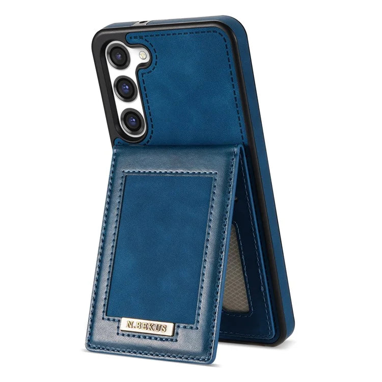 N.BEKUS For Samsung Galaxy S24+ RFID Blocking Design Cover Card Holder Kickstand Phone Case