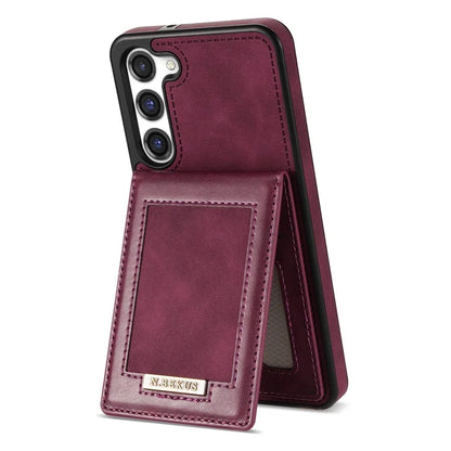 N.BEKUS For Samsung Galaxy S24+ RFID Blocking Design Cover Card Holder Kickstand Phone Case