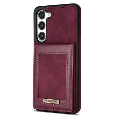N.BEKUS For Samsung Galaxy S24+ RFID Blocking Design Cover Card Holder Kickstand Phone Case