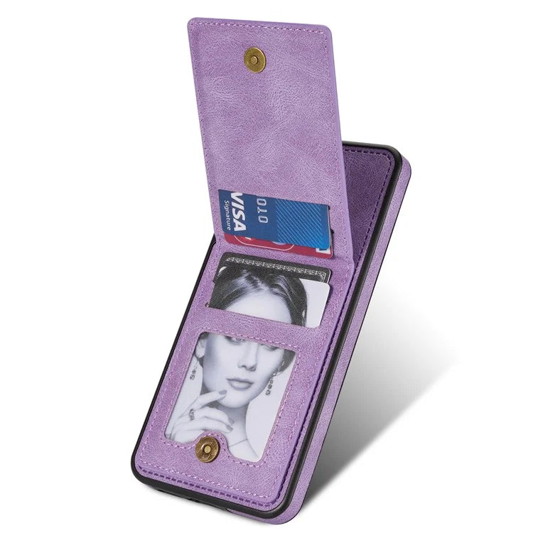 N.BEKUS For Samsung Galaxy S24+ RFID Blocking Design Cover Card Holder Kickstand Phone Case