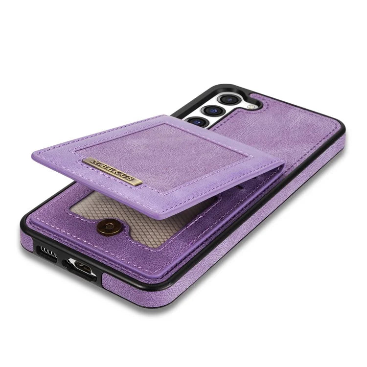 N.BEKUS For Samsung Galaxy S24+ RFID Blocking Design Cover Card Holder Kickstand Phone Case