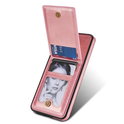N.BEKUS For Samsung Galaxy S24+ RFID Blocking Design Cover Card Holder Kickstand Phone Case