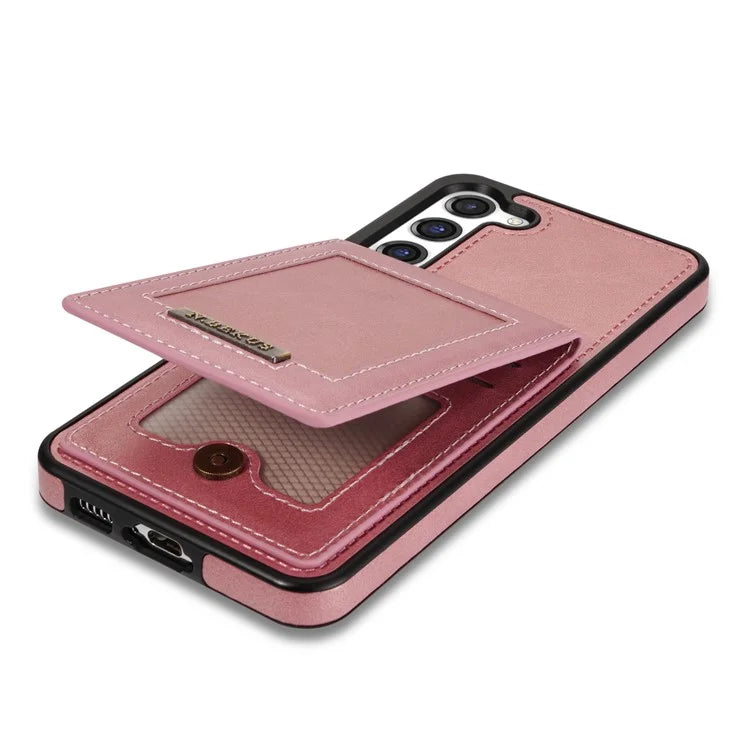 N.BEKUS For Samsung Galaxy S24+ RFID Blocking Design Cover Card Holder Kickstand Phone Case