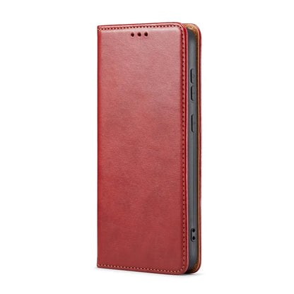 FIERRE SHANN For Samsung Galaxy S24+ Magnetic Case PU Leather+TPU Smart Phone Protector