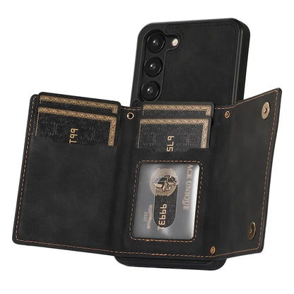 For Samsung Galaxy S24+ Case Wallet RFID Blocking Phone Kickstand Cover