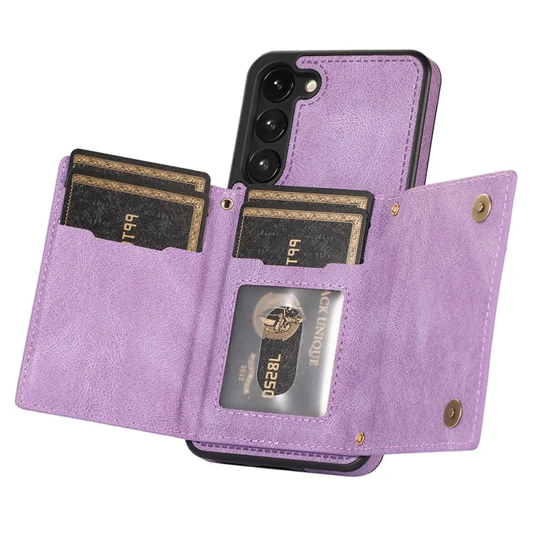 For Samsung Galaxy S24+ Case Wallet RFID Blocking Phone Kickstand Cover