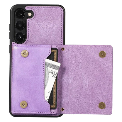 For Samsung Galaxy S24+ Case Wallet RFID Blocking Phone Kickstand Cover