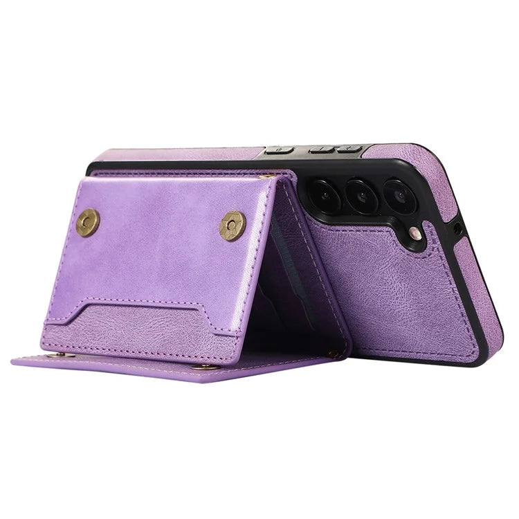 For Samsung Galaxy S24+ Case Wallet RFID Blocking Phone Kickstand Cover