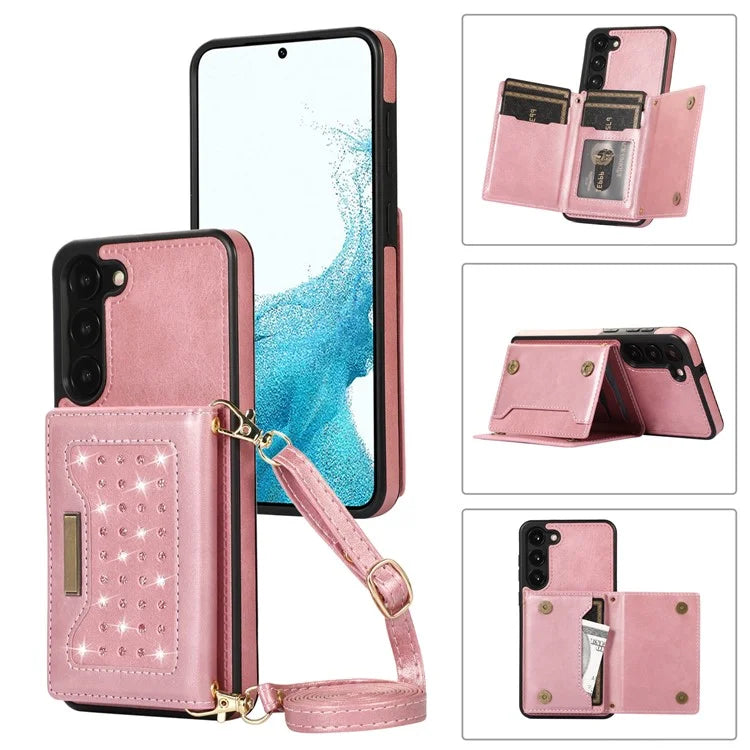 For Samsung Galaxy S24+ Case Wallet RFID Blocking Phone Kickstand Cover
