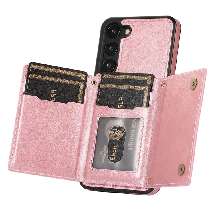 For Samsung Galaxy S24+ Case Wallet RFID Blocking Phone Kickstand Cover