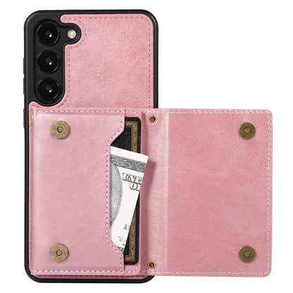 For Samsung Galaxy S24+ Case Wallet RFID Blocking Phone Kickstand Cover