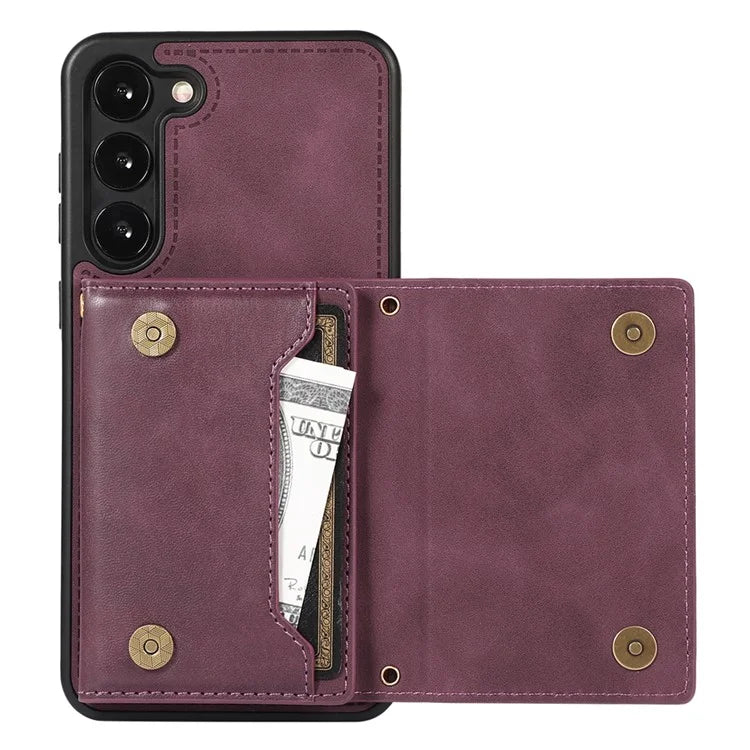 For Samsung Galaxy S24+ Case Wallet RFID Blocking Phone Kickstand Cover