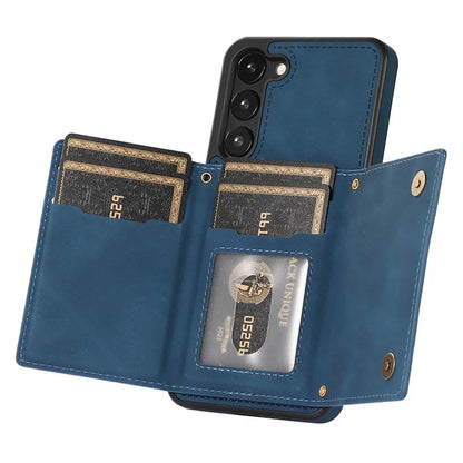 For Samsung Galaxy S24+ Case Wallet RFID Blocking Phone Kickstand Cover