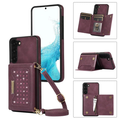 For Samsung Galaxy S24 Kickstand Case RFID Blocking Wallet Phone Cover