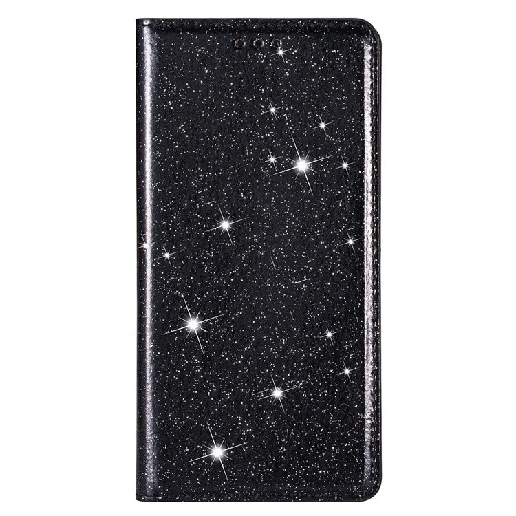 For Samsung Galaxy S24+ Case Card Holder Glittery Leather Stand Cover