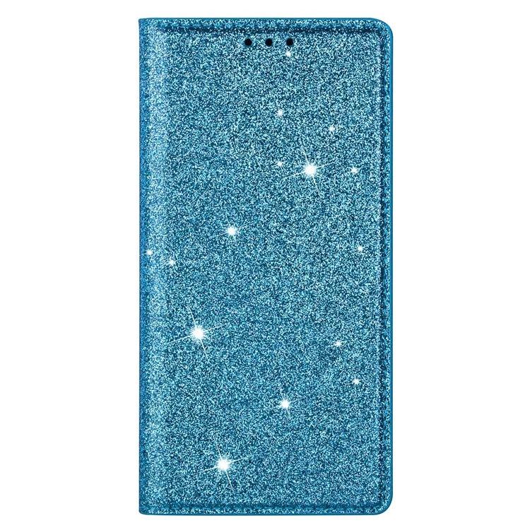 For Samsung Galaxy S24+ Case Card Holder Glittery Leather Stand Cover
