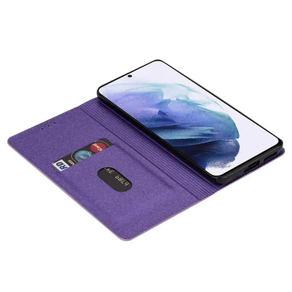 For Samsung Galaxy S24+ Case Card Holder Glittery Leather Stand Cover