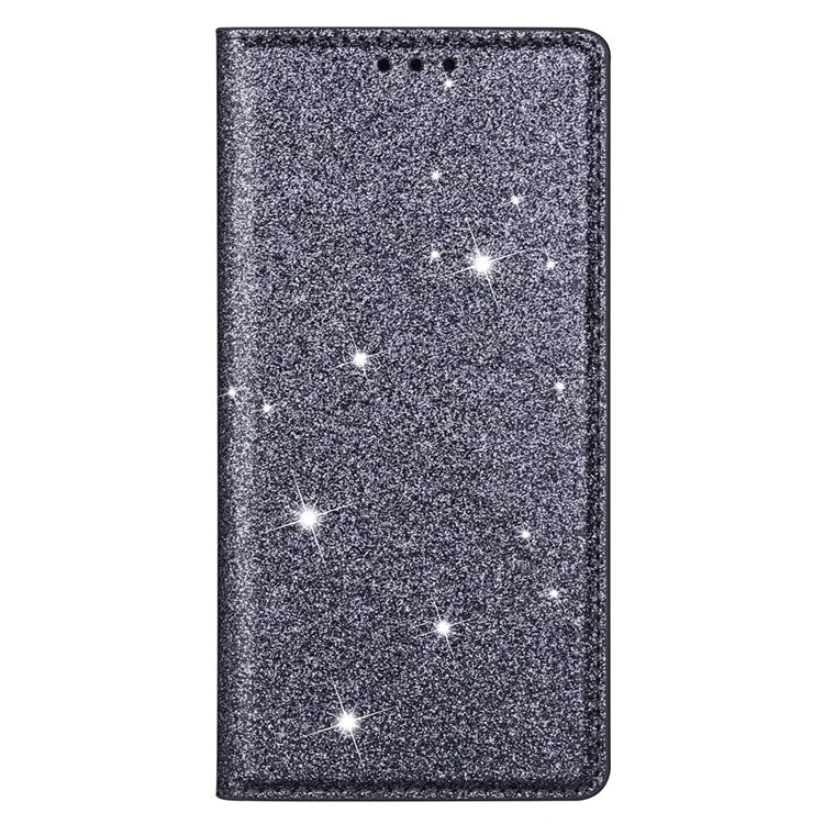 For Samsung Galaxy S24+ Case Card Holder Glittery Leather Stand Cover