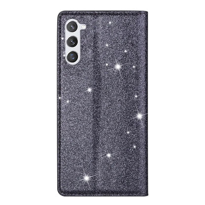 For Samsung Galaxy S24+ Case Card Holder Glittery Leather Stand Cover